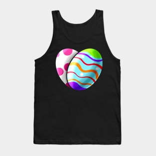 Two Colorful Easter Eggs Forming A Heart. Happy Easter Tank Top